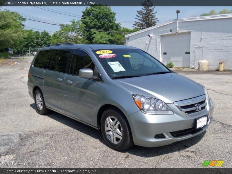 Slate Green Metallic / Gray 2007 Honda Odyssey EX