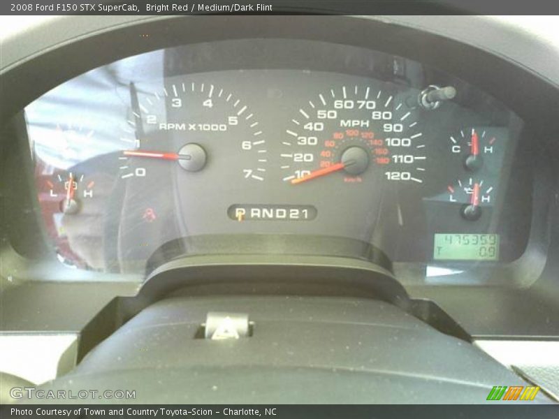 Bright Red / Medium/Dark Flint 2008 Ford F150 STX SuperCab