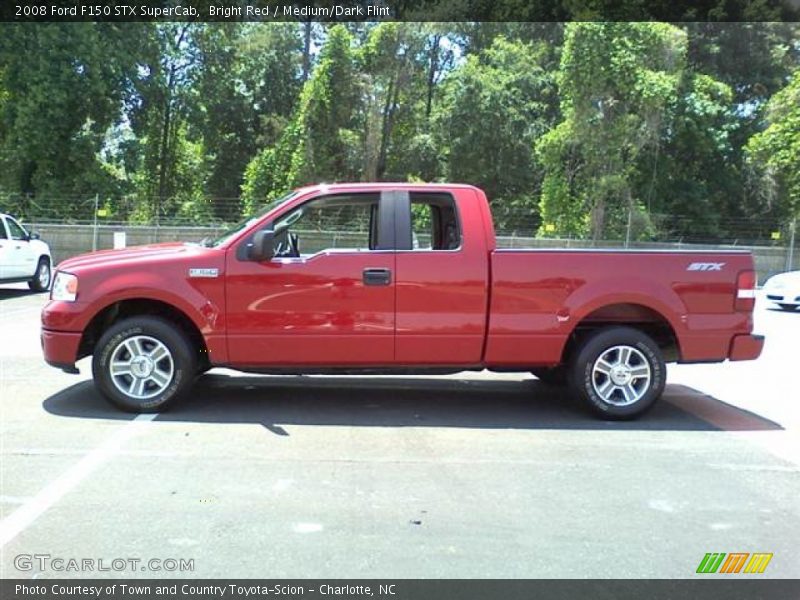Bright Red / Medium/Dark Flint 2008 Ford F150 STX SuperCab