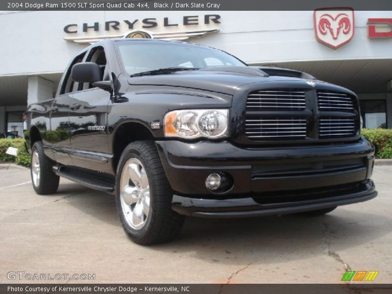 Black / Dark Slate Gray 2004 Dodge Ram 1500 SLT Sport Quad Cab 4x4