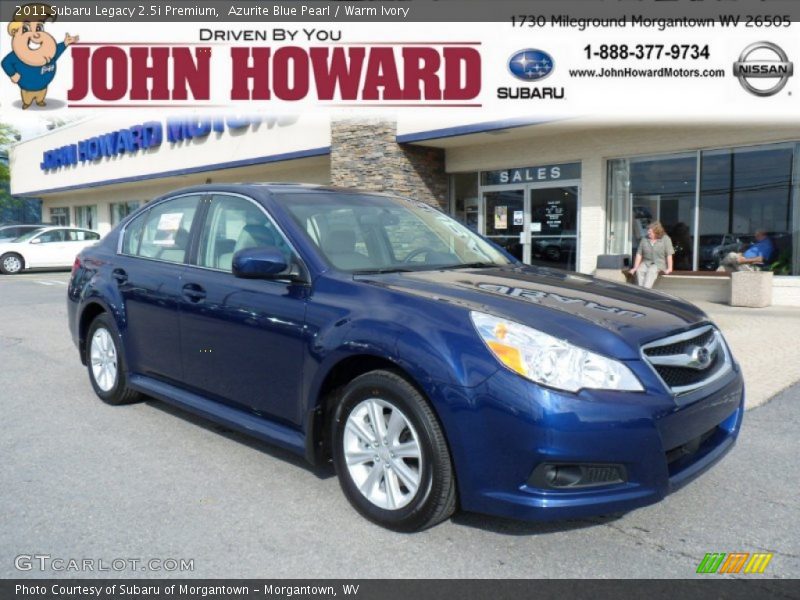 Azurite Blue Pearl / Warm Ivory 2011 Subaru Legacy 2.5i Premium