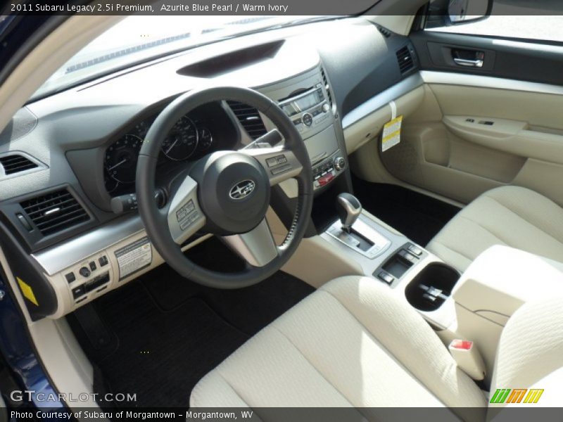 Azurite Blue Pearl / Warm Ivory 2011 Subaru Legacy 2.5i Premium