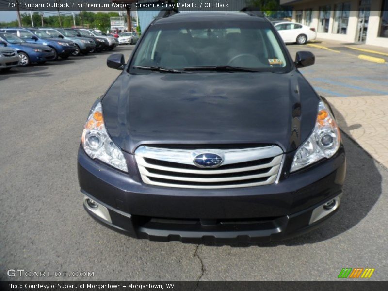 Graphite Gray Metallic / Off Black 2011 Subaru Outback 2.5i Premium Wagon