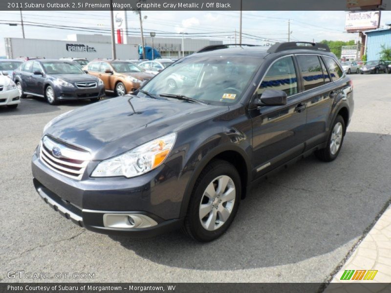 Graphite Gray Metallic / Off Black 2011 Subaru Outback 2.5i Premium Wagon