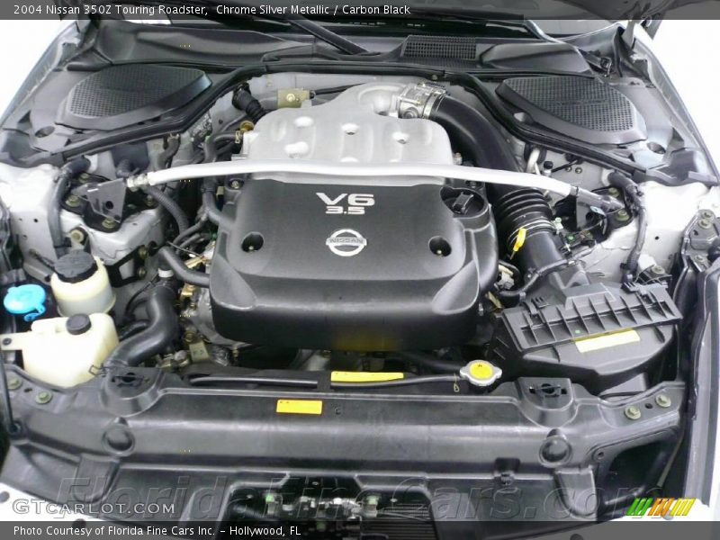 Chrome Silver Metallic / Carbon Black 2004 Nissan 350Z Touring Roadster