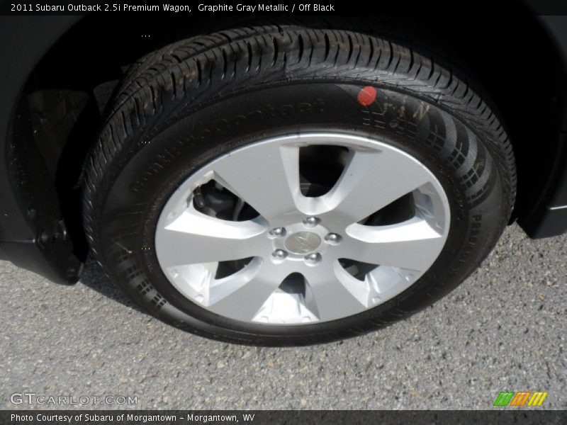 Graphite Gray Metallic / Off Black 2011 Subaru Outback 2.5i Premium Wagon