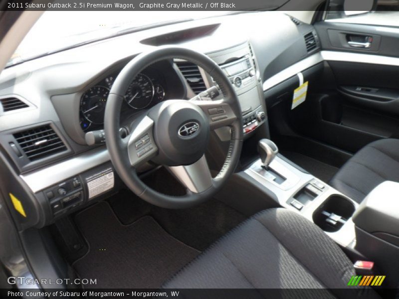 Graphite Gray Metallic / Off Black 2011 Subaru Outback 2.5i Premium Wagon