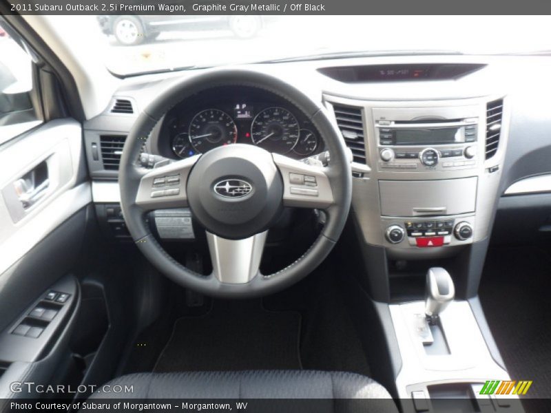 Graphite Gray Metallic / Off Black 2011 Subaru Outback 2.5i Premium Wagon