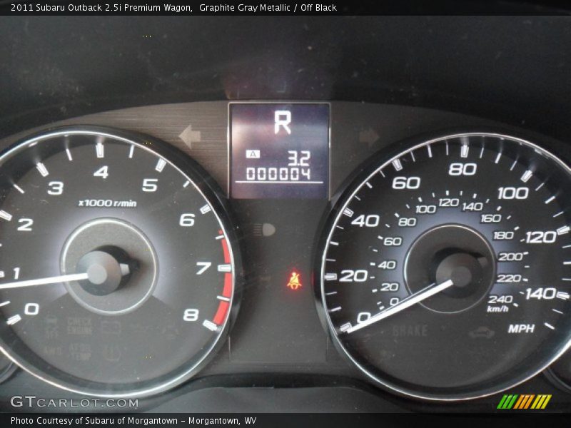 Graphite Gray Metallic / Off Black 2011 Subaru Outback 2.5i Premium Wagon