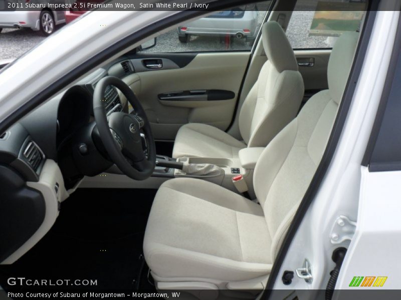 Satin White Pearl / Ivory 2011 Subaru Impreza 2.5i Premium Wagon