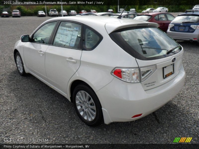 Satin White Pearl / Ivory 2011 Subaru Impreza 2.5i Premium Wagon