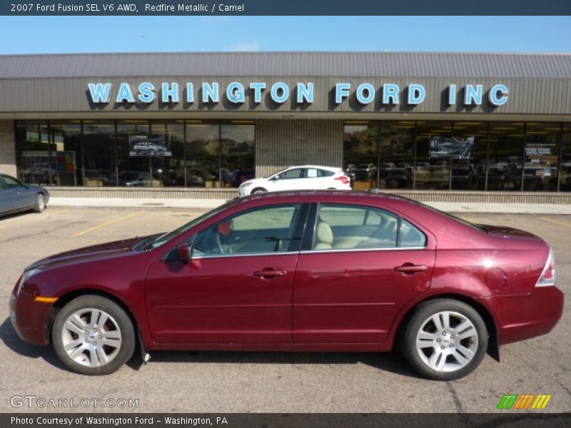 Redfire Metallic / Camel 2007 Ford Fusion SEL V6 AWD