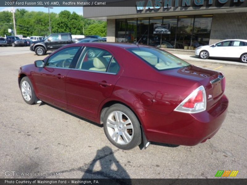 Redfire Metallic / Camel 2007 Ford Fusion SEL V6 AWD