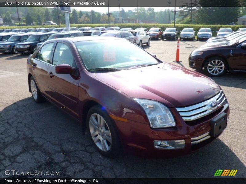 Redfire Metallic / Camel 2007 Ford Fusion SEL V6 AWD