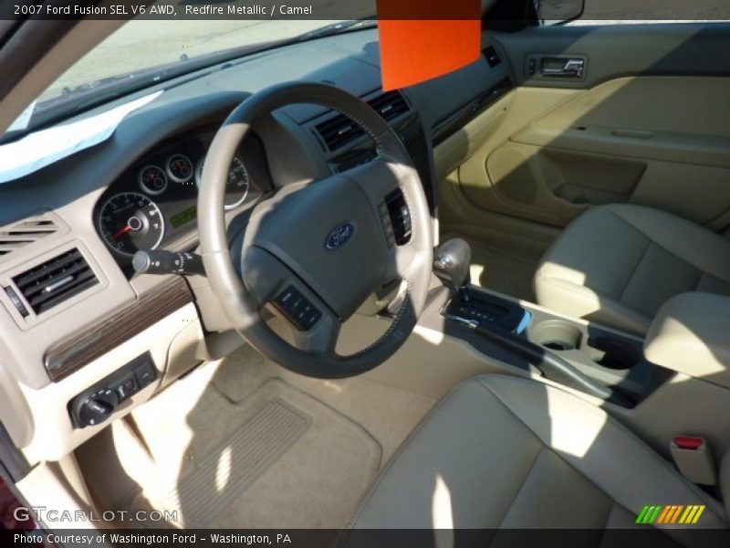 Redfire Metallic / Camel 2007 Ford Fusion SEL V6 AWD