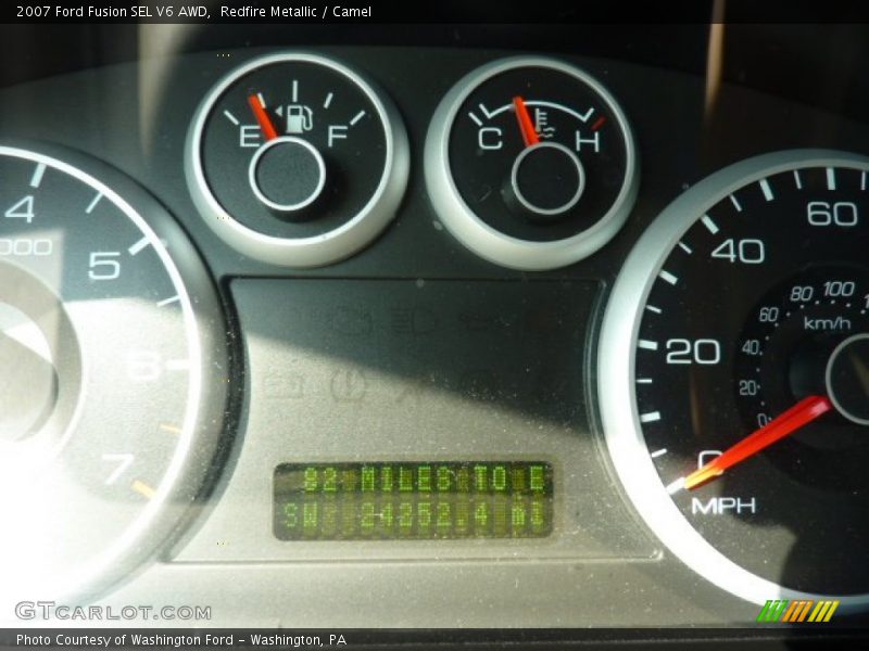 Redfire Metallic / Camel 2007 Ford Fusion SEL V6 AWD