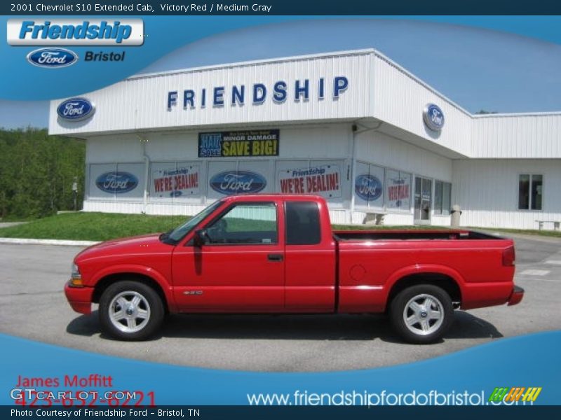 Victory Red / Medium Gray 2001 Chevrolet S10 Extended Cab