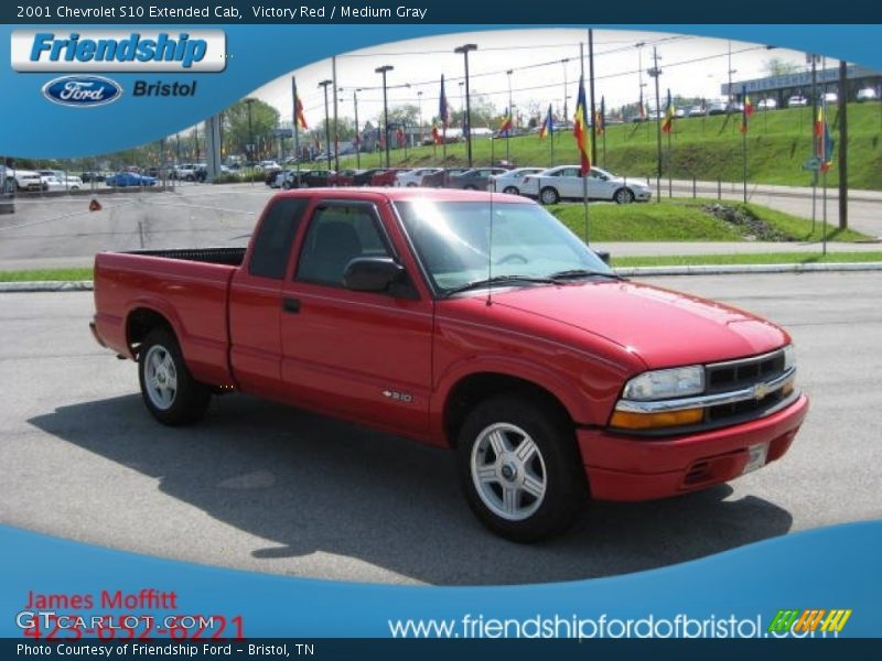 Victory Red / Medium Gray 2001 Chevrolet S10 Extended Cab