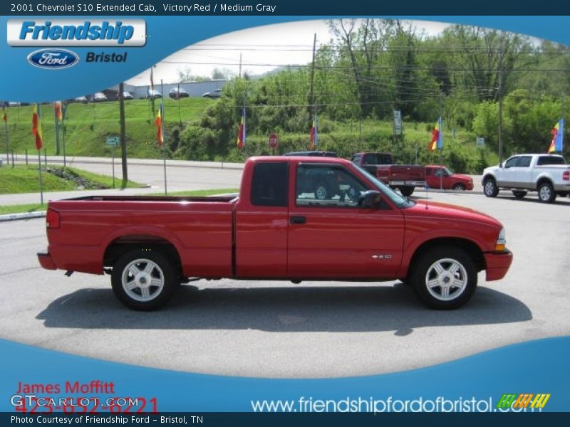 Victory Red / Medium Gray 2001 Chevrolet S10 Extended Cab