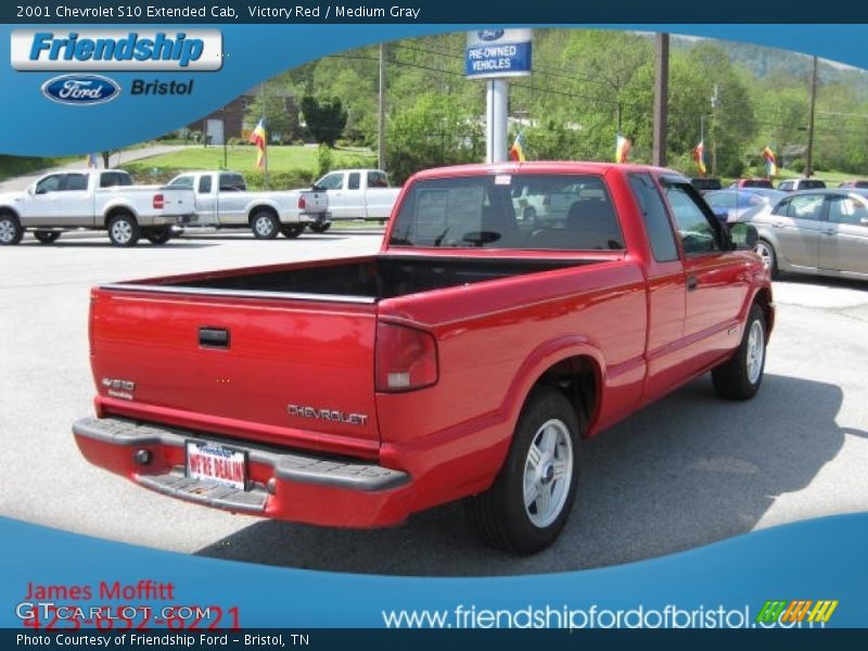 Victory Red / Medium Gray 2001 Chevrolet S10 Extended Cab