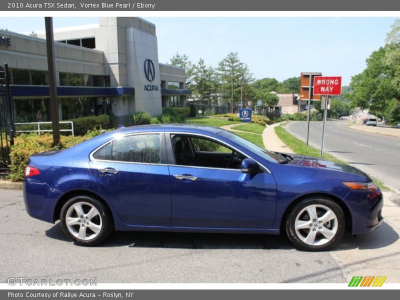 Vortex Blue Pearl / Ebony 2010 Acura TSX Sedan