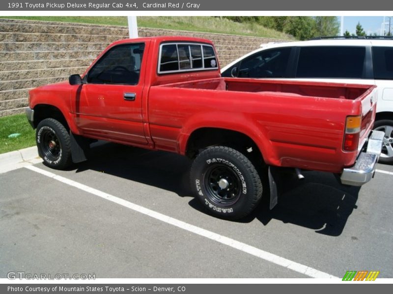 Cardinal Red / Gray 1991 Toyota Pickup Deluxe Regular Cab 4x4