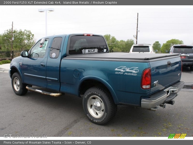 Island Blue Metallic / Medium Graphite 2000 Ford F150 XLT Extended Cab 4x4
