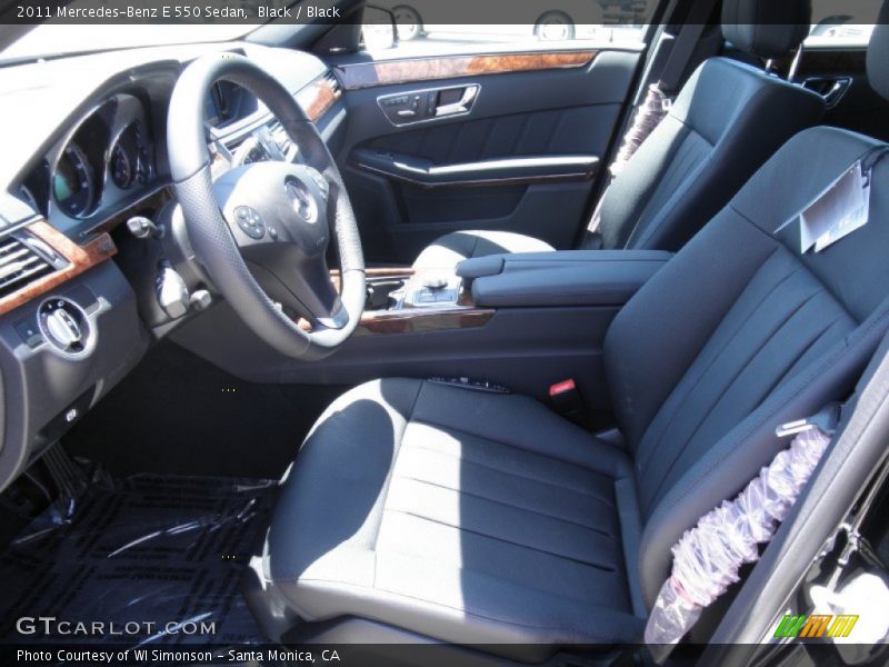 Black / Black 2011 Mercedes-Benz E 550 Sedan