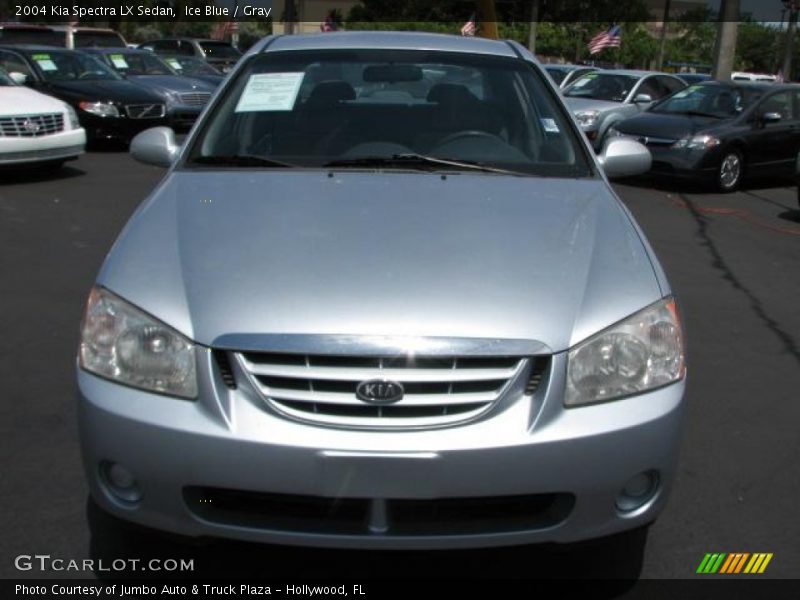 Ice Blue / Gray 2004 Kia Spectra LX Sedan