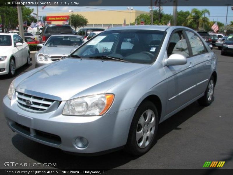 Ice Blue / Gray 2004 Kia Spectra LX Sedan