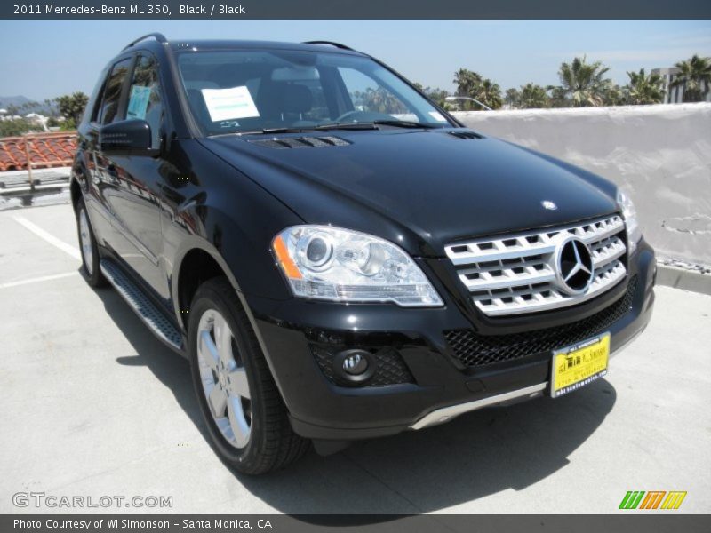 Black / Black 2011 Mercedes-Benz ML 350