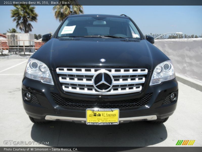 Black / Black 2011 Mercedes-Benz ML 350