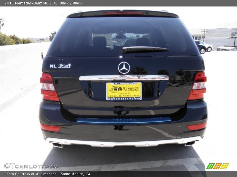 Black / Black 2011 Mercedes-Benz ML 350