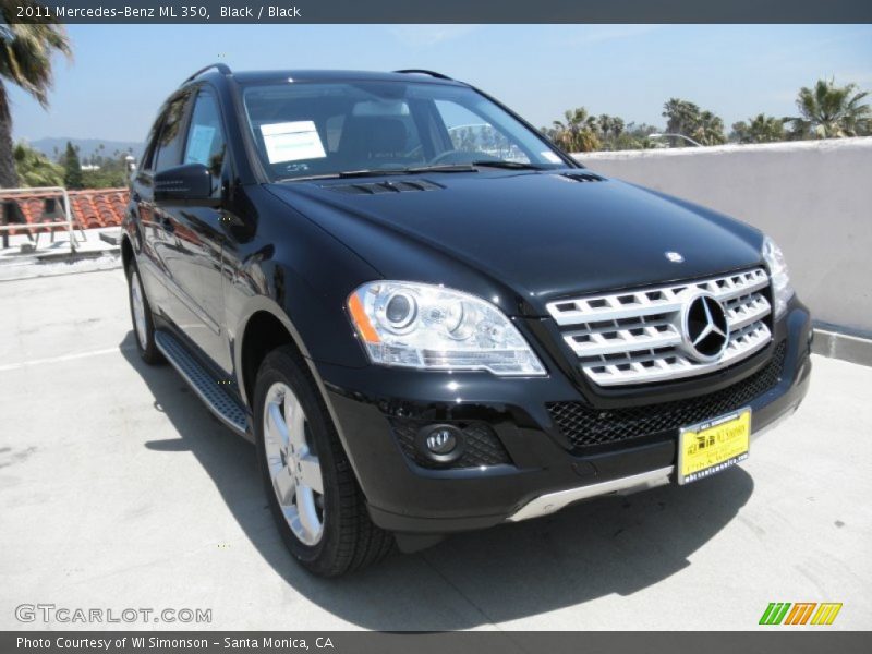 Black / Black 2011 Mercedes-Benz ML 350