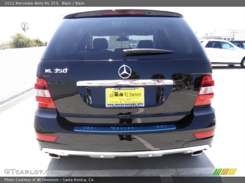 Black / Black 2011 Mercedes-Benz ML 350