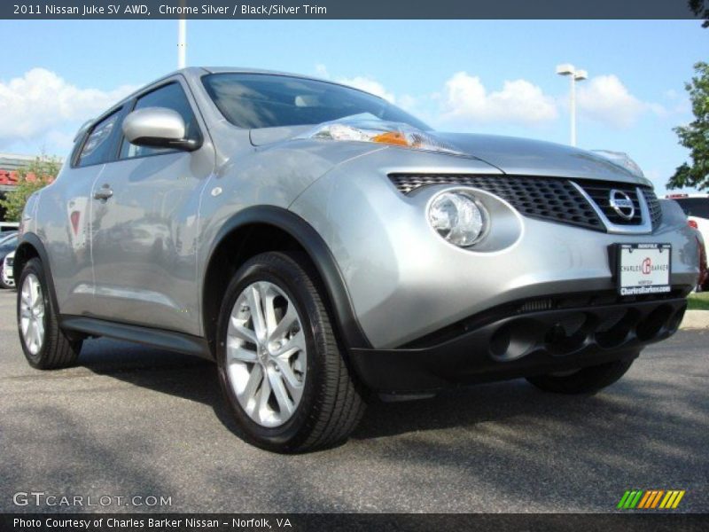Chrome Silver / Black/Silver Trim 2011 Nissan Juke SV AWD