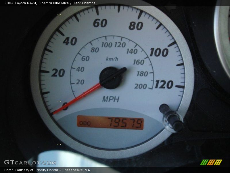 Spectra Blue Mica / Dark Charcoal 2004 Toyota RAV4