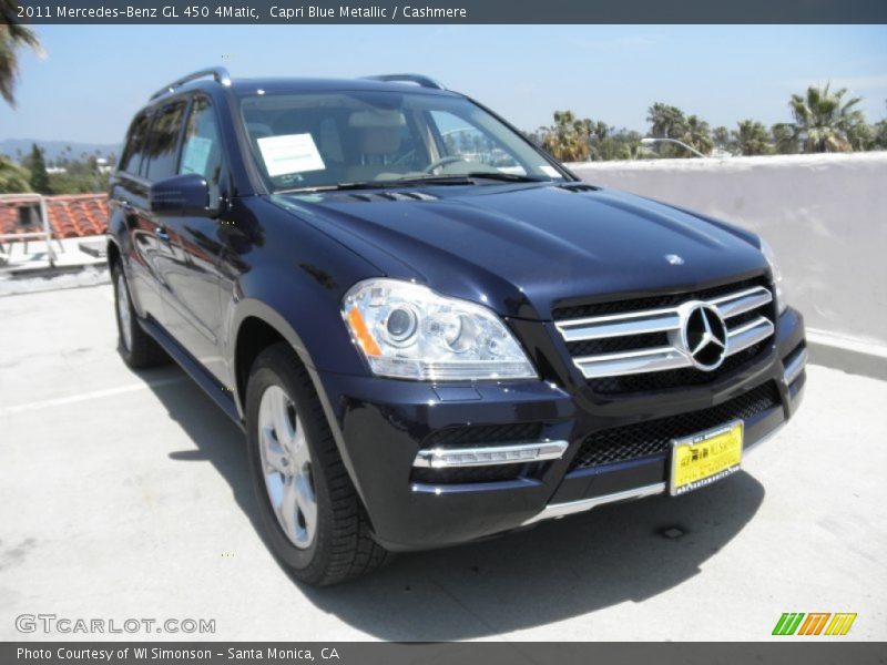 Capri Blue Metallic / Cashmere 2011 Mercedes-Benz GL 450 4Matic