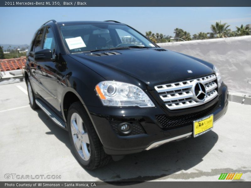Black / Black 2011 Mercedes-Benz ML 350