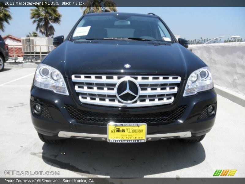 Black / Black 2011 Mercedes-Benz ML 350