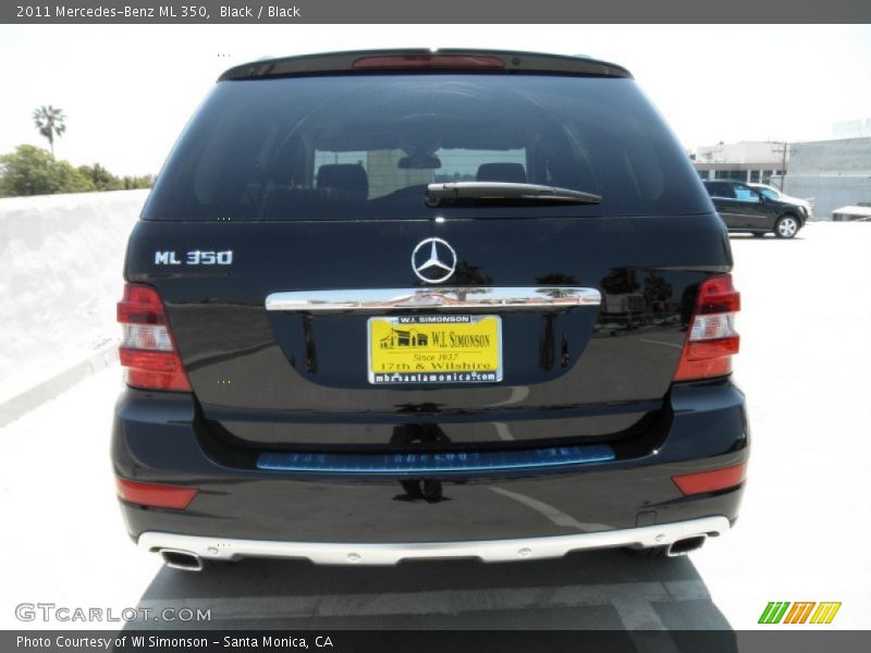 Black / Black 2011 Mercedes-Benz ML 350