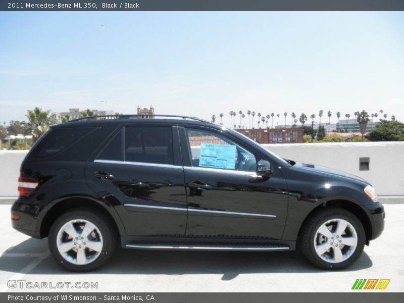 Black / Black 2011 Mercedes-Benz ML 350