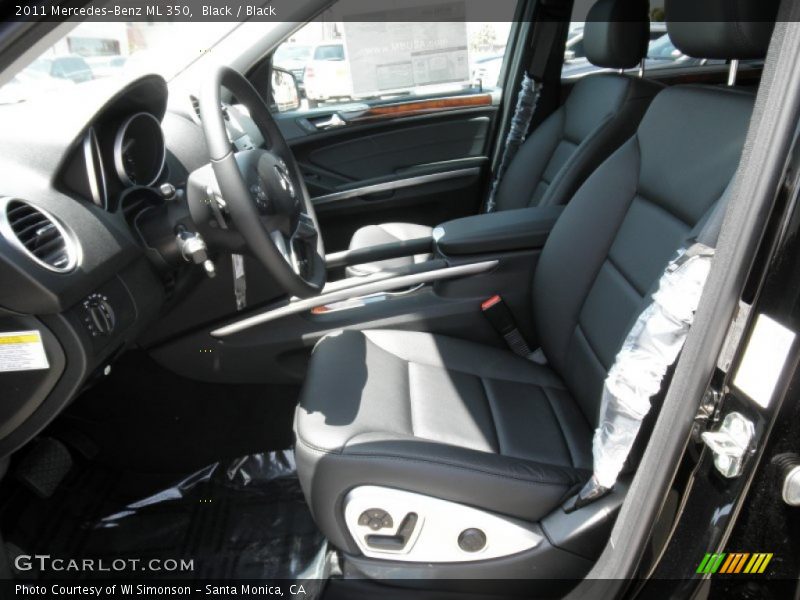 Black / Black 2011 Mercedes-Benz ML 350