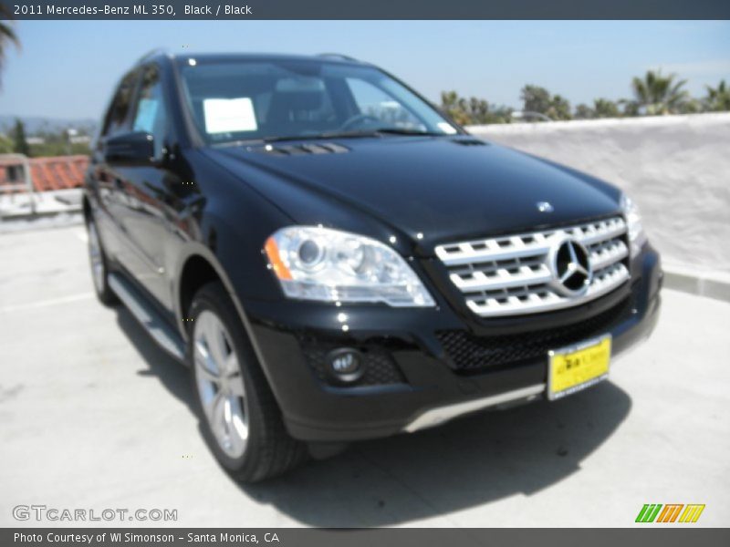 Black / Black 2011 Mercedes-Benz ML 350