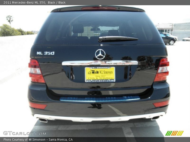Black / Black 2011 Mercedes-Benz ML 350