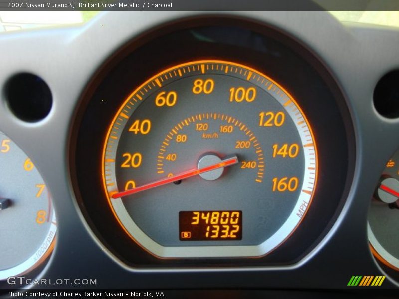 Brilliant Silver Metallic / Charcoal 2007 Nissan Murano S