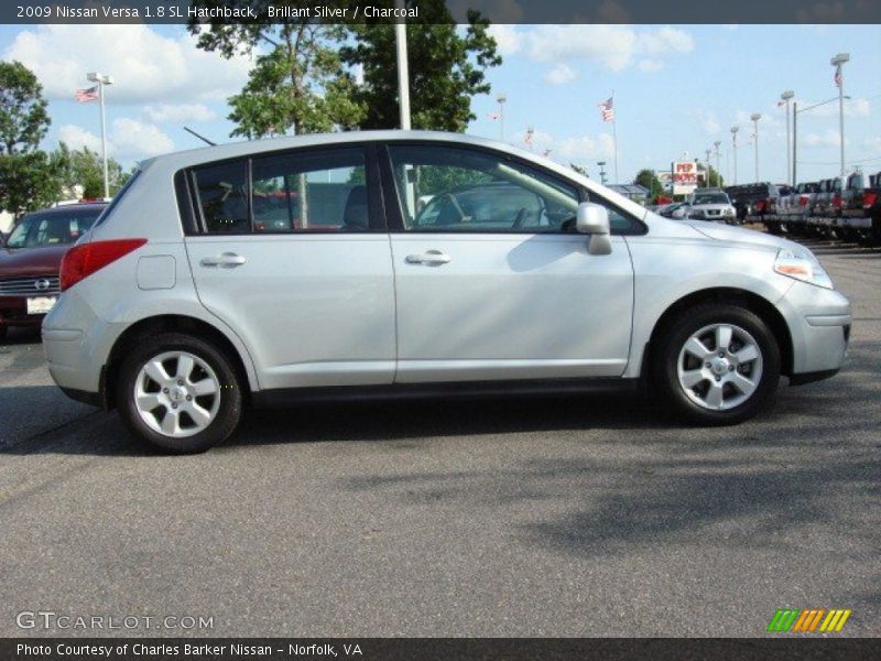 Brillant Silver / Charcoal 2009 Nissan Versa 1.8 SL Hatchback