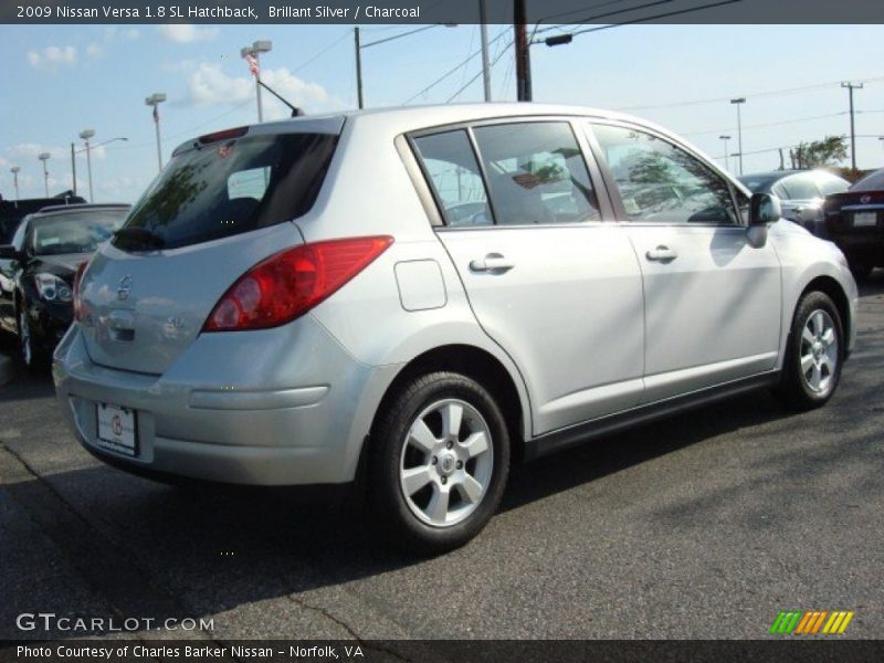 Brillant Silver / Charcoal 2009 Nissan Versa 1.8 SL Hatchback