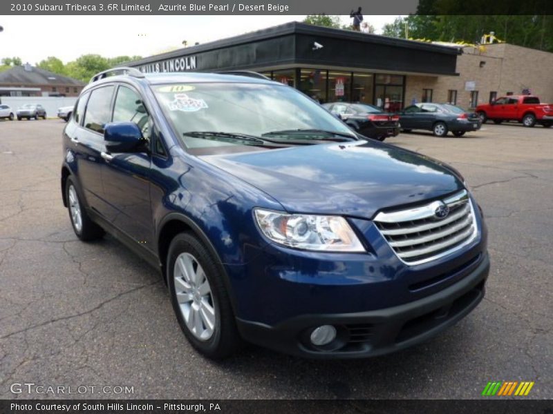 Azurite Blue Pearl / Desert Beige 2010 Subaru Tribeca 3.6R Limited