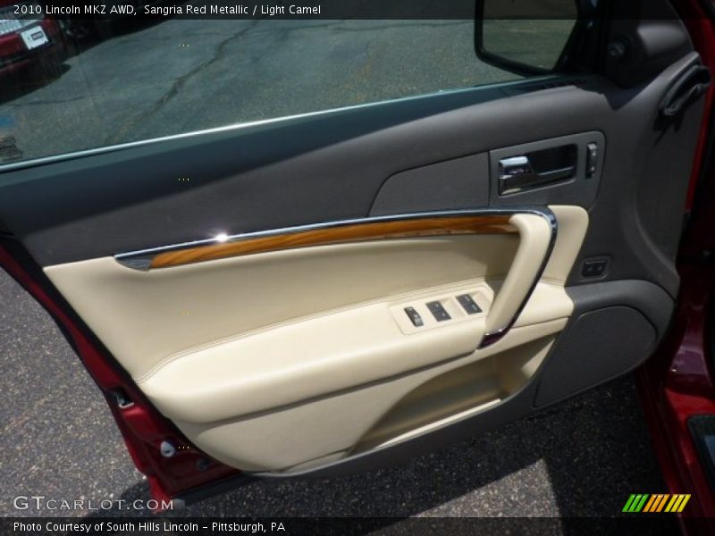 Sangria Red Metallic / Light Camel 2010 Lincoln MKZ AWD